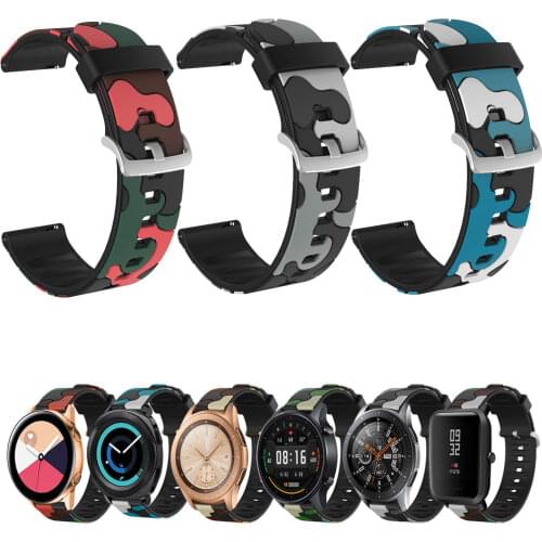 For Huawei Watch GT2 GT 2 GT 42mm 46mm Smart Watch 20mm Watch Strap Camouflage Silicone Watchband 20mm 22mm Watch Band Bracelet