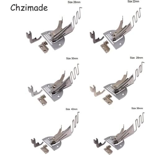 Chzimade 6Pcs/lot Metal Hemmer Bias Binder Rustproof Sewing Machine Accessories Right Angle Curve Edge Universal Overlock Folder