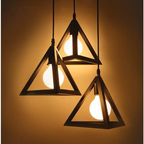 Modern Pendant Light Black Iron Hanging Cage Pendant Lights for Living Room Kitchen Dining Room Restaurant Staircase lustre Loft