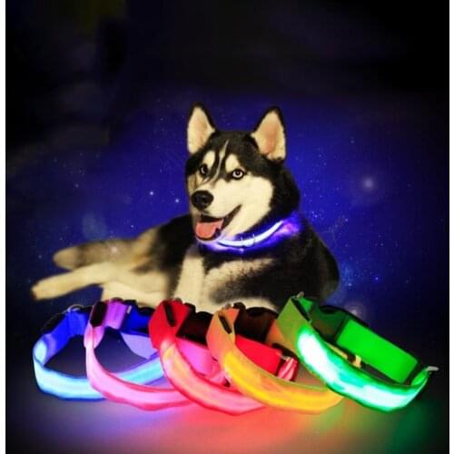 LED Dog Collar Pet Flashing Luminous Collar Night Safety Dog Neck Strap Dogs Light Up Collars Pet Accessories Supplies
