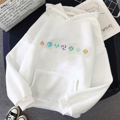 Genshin Impact Anime Printed Hoodies Cute Series Female Casual All-Match Multicolored Sweatshirts Hoodies Clothes For Teens Y2K
