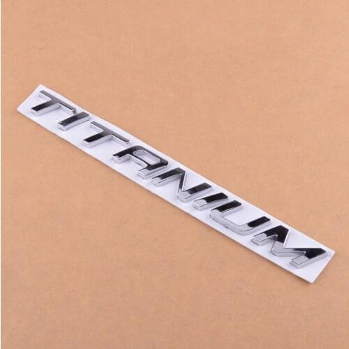 DWCX Universal Car Trunk Chrome Badge Decal Emblem Letters Sticker TITANIUM Fit for Ford Mondeo Kuga
