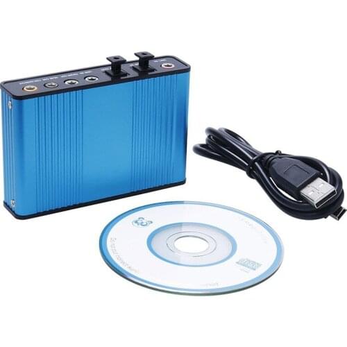 USB 6 Channel 5.1 / 7.1 Surround External Sound Card PC Laptop Desktop Tablet Audio Optical Adapter Card Recording K song