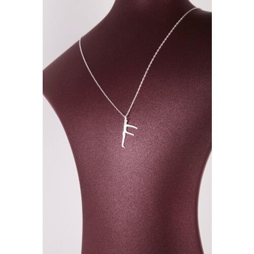 UM US JEWELRY Women 'S 925 Sterling Silver Letter F Pendant