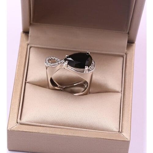 1pc Newest digital 8 black zircon ring for women wedding party engagement ring jewelry gift high quality