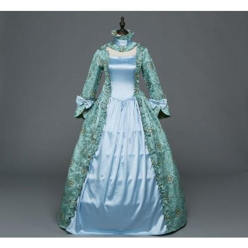 Red Print Renaissance Georgian Gothic Dress Gown Steampunk Reenactment Renaissance Lady Costume