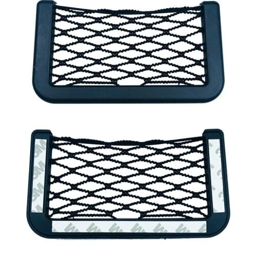 1Pcs Universal Automobiles Organizer Storage Bag Auto Paste Net Pocket Phone Holder Car Interior Accessories 8*15CM