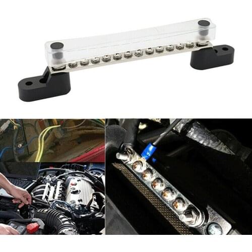 12 Point Bus bar 100amp busbar Junction for Car Boat Marine Power Distribution Terminal Block