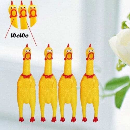 16cm Small Screaming Chicken Dog Toys Squeeze Sound Pet Cat Toy Dogs Toys for Large Dogs Pet Toy Supplies Small Dogs Yellow