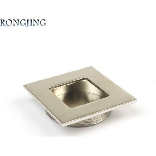 2X Modern Kitchen Cabinet Drawer Knobs Cupboard Closet Dresser Drawer Handles Wine Box Puls Embedded Dark Handle Nickel