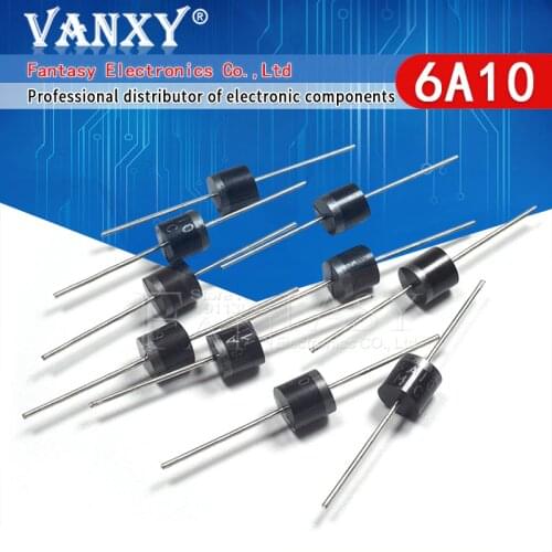 20pcs Rectifier Diode 6A 1000V R-6 6A10