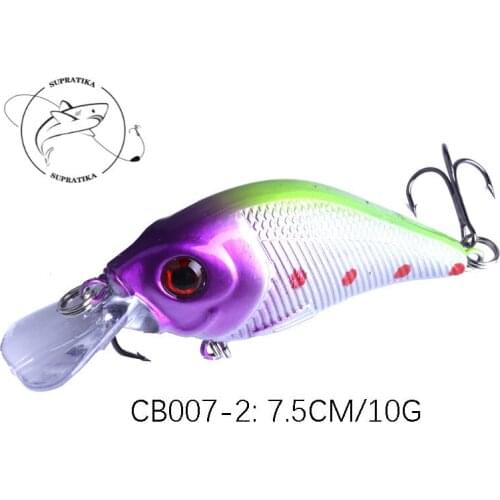 3D Simulation Eyes Artificial Lifelike Rock Crank 7.5cm/10g Plastic Hard Bait Anti-corrosion With Treble Hook Bionic Bait