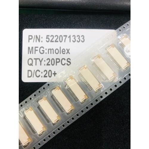 52207-1385 13 Position FFC, FPC Connector Contacts, Top 0.039" (1.00mm) Surface Mount, Right Angle