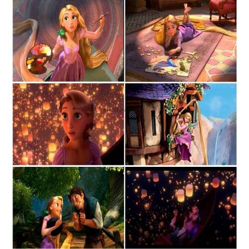 5D DIY Diamond Painting Disney Cross Stitch Kits Long Hair Princess Diamond Embroidery Mosaic Home Decor Full Drill Picture