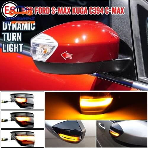 Car Accessories LED Dynamic Turn Signal Side Wing Mirror Indicator Light Lamp for Ford C394 08-12/S-Max 07-14/C-Max