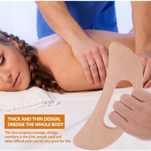 Wooden Gua Sha Tool Scraping Board Massage Tool Wood Lymphatic Drainage Paddle Gua Sha Massage Soft Tissue Gua Sha Board