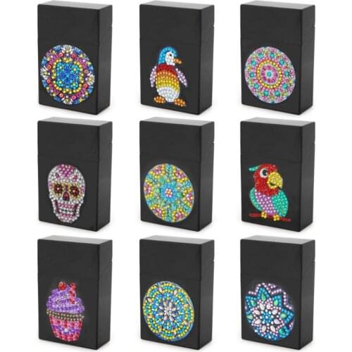 DIY Diamond Painting Business Card Storage Box ID Card Bus Card Holder Gift Desktop Organizer Diamond Embroidery Craft