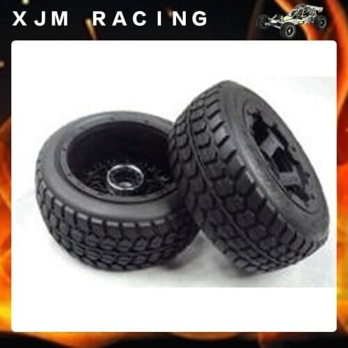 The Second Generation Wheel Hub on-Road Front Tire Assembly Set for 1/5 Scale HPI ROVAN Baja 5T King Motor Truck Rc Car Parts