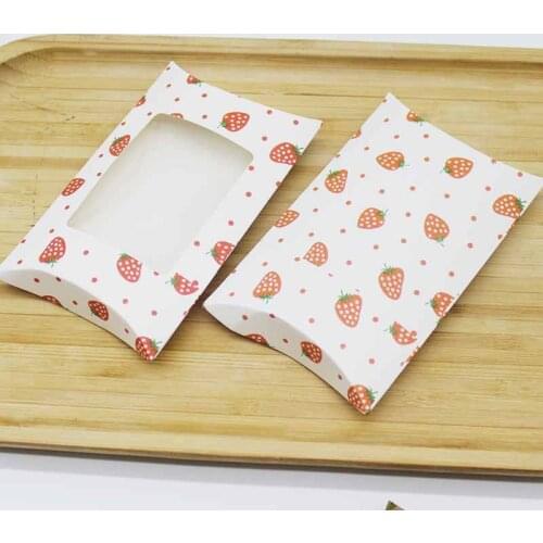 Candy Box 10Pcs Kraft Paper Pillow Shape Candy Boxes 21 Styles Pattern For Wedding Favor Gift Boxes Baby Shower Birthday Party