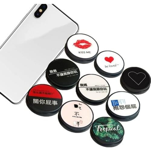 Round Universal Expanding Stand and Grip Finger Ring Holder Mobile Phone Folding bracket For iPhone 8 7 X XR XS