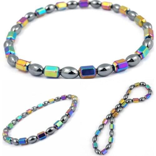 Hot Selling Weight Loss Magnet Anklet Colorful Stone Magnetic Therapy Bracelet Anklet Slimming Product Health Care Wholesale