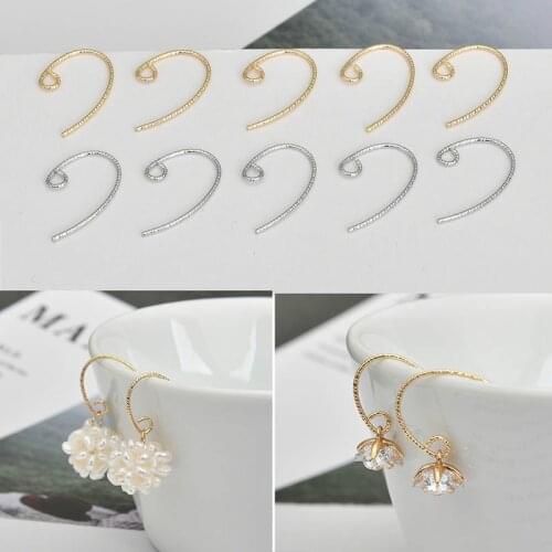Copper plated genuine gold-shaped hook and ear hook-diy-hand-made materials for wrapped earrings accessories