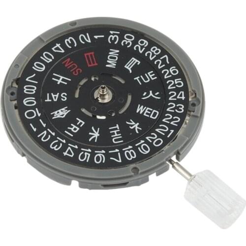 NH36 NH36A Black Date Week Automatic 3.8 O'clock Crown Watch Movement Mechanical Replacement Parts