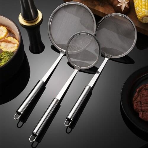 Practical Multi-function Stainless Steel Colander Oil Filter Spoon Hot Pot Oyster Sauce Spoon Net Leaking Oil Spoon