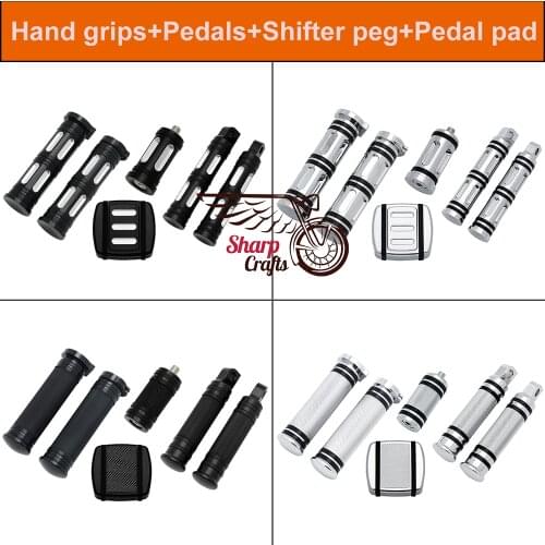 Motorcycle Accessories CNC Hand Grips & Footpegs & Brake Pedal Pad & Shifter Peg For Harley Street XG500 XG750 XG750A 2015-2021