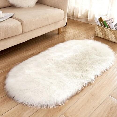 Soft Artificial Sheepskin Rug Chair Cover Bedroom Mat Artificial Wool Warm Hairy Carpet Seat Wool Warm Textil Fur Area Rugs