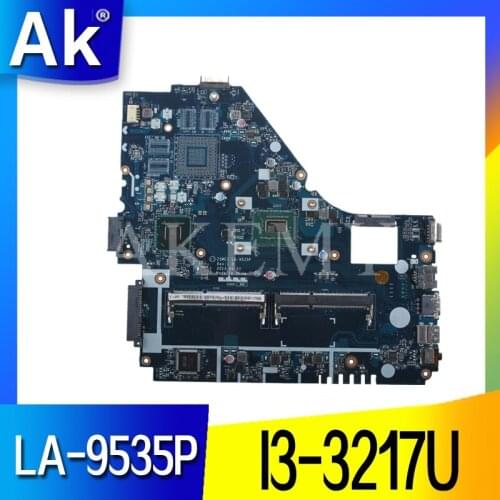 Original For Acer E1-570 laptop motherboard E1-570 I3-3217U HM77 Z5WE1 LA-9535P tested good free shipping