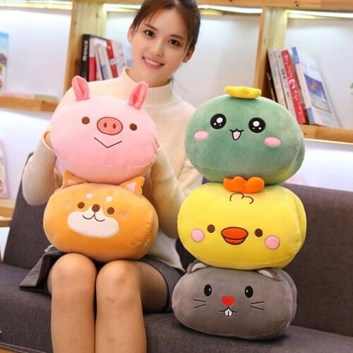 Hot Lovely Cartoon Unicorn Warm Winter Hand Warmer Pillow Warm Hand Plush Toys Mouse Dinosaur Pillow Girls Valentines Day Gift