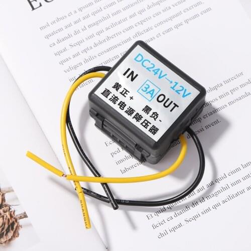 DC 24V to DC 12V 3A Buck Power Converter for Car Auto Bus Truck Boat Powe Supply DC Buck Converter Car Electronics Accessories