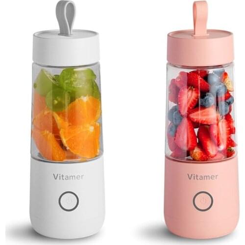 Portable Personal Size Blender Cordless Smoothie Mini Juicer Cup USB Fruit Juicer Mixer for Home Office Travel