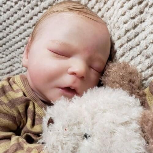 Maywaysky 18“ Darren Lifelike Bebe Reborn Kit Sleeping Baby Unpainted Girl Doll