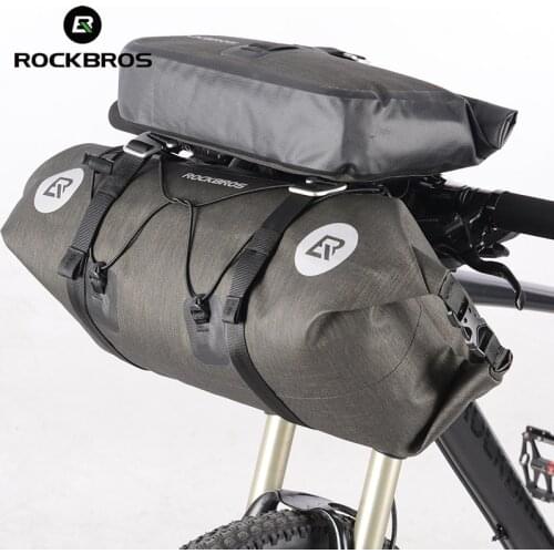 Rockbros 14L 5L Bicycle Front Bag Bike Handlebar Bag Rainproof Cycling Bag Waist Bag Bike Bycicle Accessories Bisiklet Aksesuar