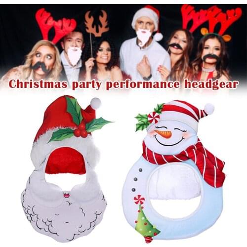Christmas Elements Headgear Santa Claus Snowman Shape Cosplay Party Accessories Christmas Hat QJS Shop Xmas Party Wear