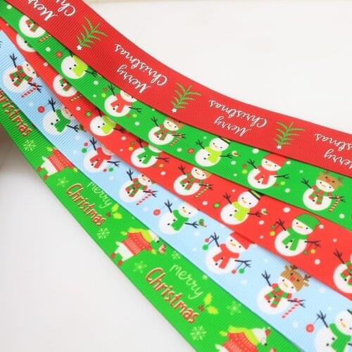 Free choice 12yards*1.18 inch(30mm) Silk Printing Grosgrain Satin Ribbons Christmas Decoration for Scrapbooking Wrap Supplies