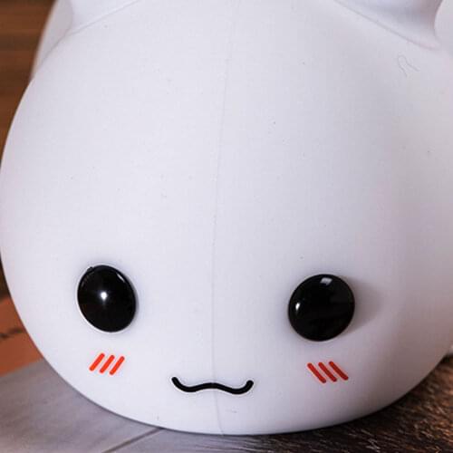 Silicone Night Light Silica Gel Discoloration Pat Lights Rabbit Night Light Portable Rabbit Light Silicone Night Light Light Up