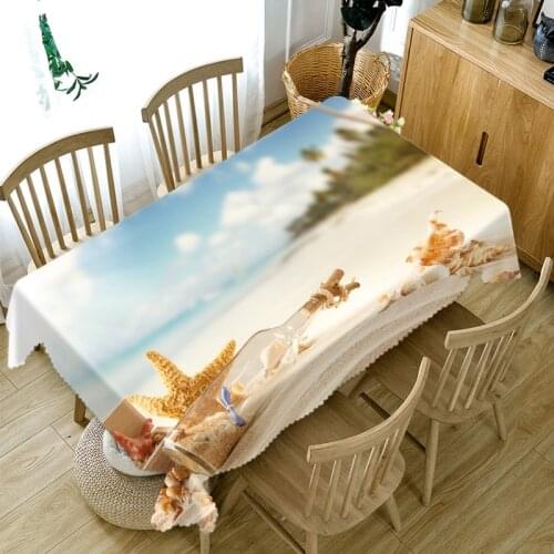 Thicken Cotton Tablecloth 3D British Building Bridge Pattern Rectangular/Round Table Cloth for Wedding Picnic Party