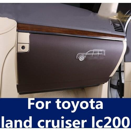 Car-styling Stickers Car Co-pilot Storage Box Anti-kick Protection Pad Mat decoration Accessories For toyota land cruiser lc200