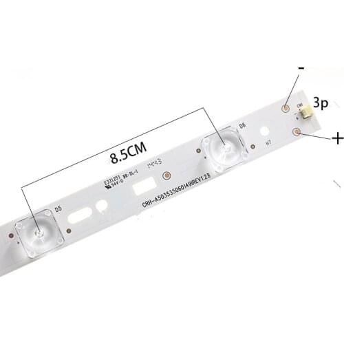 50PCS 49-50cm Copper substrate concave lens astigmatism general TV LCD TV backlight LED lights General light strip 6LEDS 3v