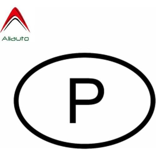 Aliauto Creative Car Sticker P Portugal Country Code Oval Auto Decoration Vinyl Decal for Jaguar Hyundai Renault Golf,15cm*10cm