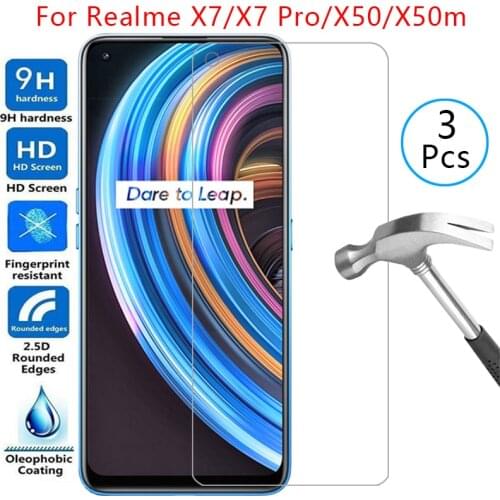 Tempered glass screen protector for realme x7 pro x50 x50m 5g case cover on realmi x 7 50 50m 7x 50x protective phone coque bag