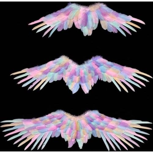 Girl Women Feather Wings Angel Elf Costume Birthday Gift Stage Performance Props Wedding Party Home Decor Baby Shower