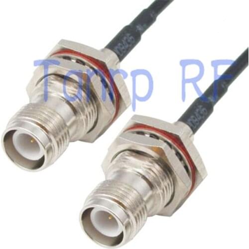10PCS 6in RP-TNC female jack to RP-TNC female jack RF connector adapter 15CM Pigtail coaxial jumper cable RG174 extension cord