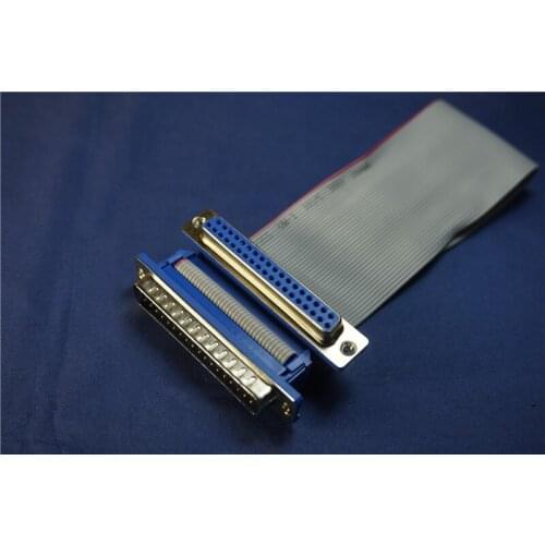 100pcs D-Sub Connector IDC Type 37 Pin male to Female assembly Plug to Socket D-Sub Adapter Grey Flat Cable 1.27 mm 25 cm Length