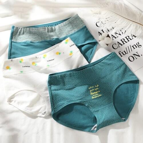 5Pcs Women Panties Lady Cotton Underwear Girls Breathable Seamless High Waist Briefs Women Cute Sexy Lingerie Intimates