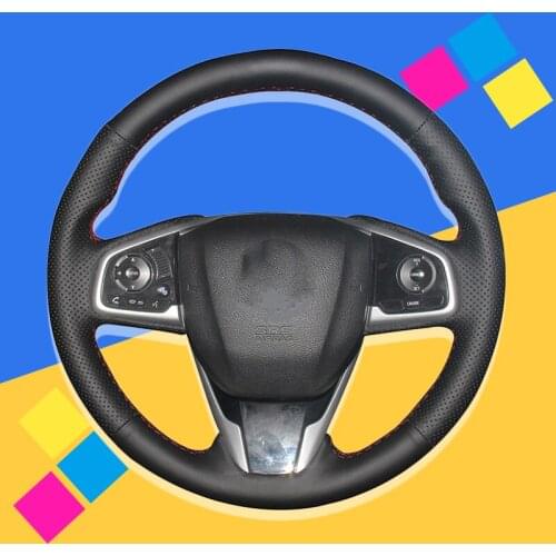 Auto Braid On The Steering Wheel Cover for Honda Civic Civic 10 2016-2019 CRV CR-V 2017-2019 Clarity 2016 Car Covers Car-styling
