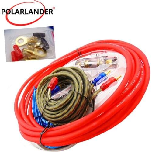 Car Power Subwoofe With Fuse Holder Audio Wire Cable Kit Amplifier Speaker Installation 6GA Copper Clad Aluminum